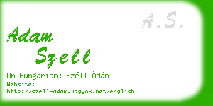 adam szell business card